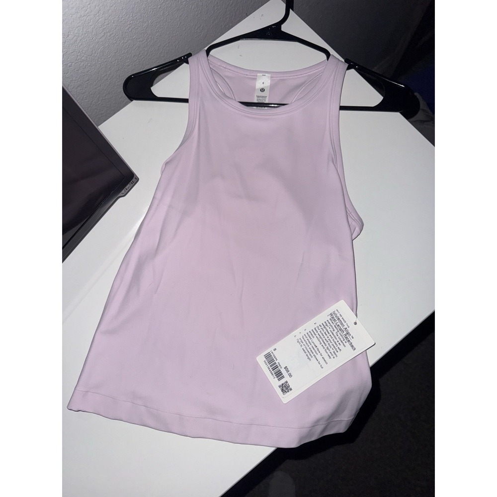 Lululemon Align Waist-Length Racerback Tank Size 8 Pink Nulu NWT